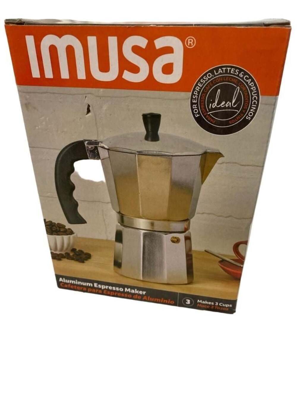 IMUSA 3-Cup Aluminum Stovetop Espresso Maker